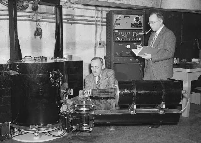 E.O. Wollan, left, and Clifford Shull, right.